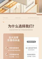 Oxford Cloth Windowed Clothing Storage Box with Lid for Home Use, Large Fabric Organizer Box, Magic Organizer 