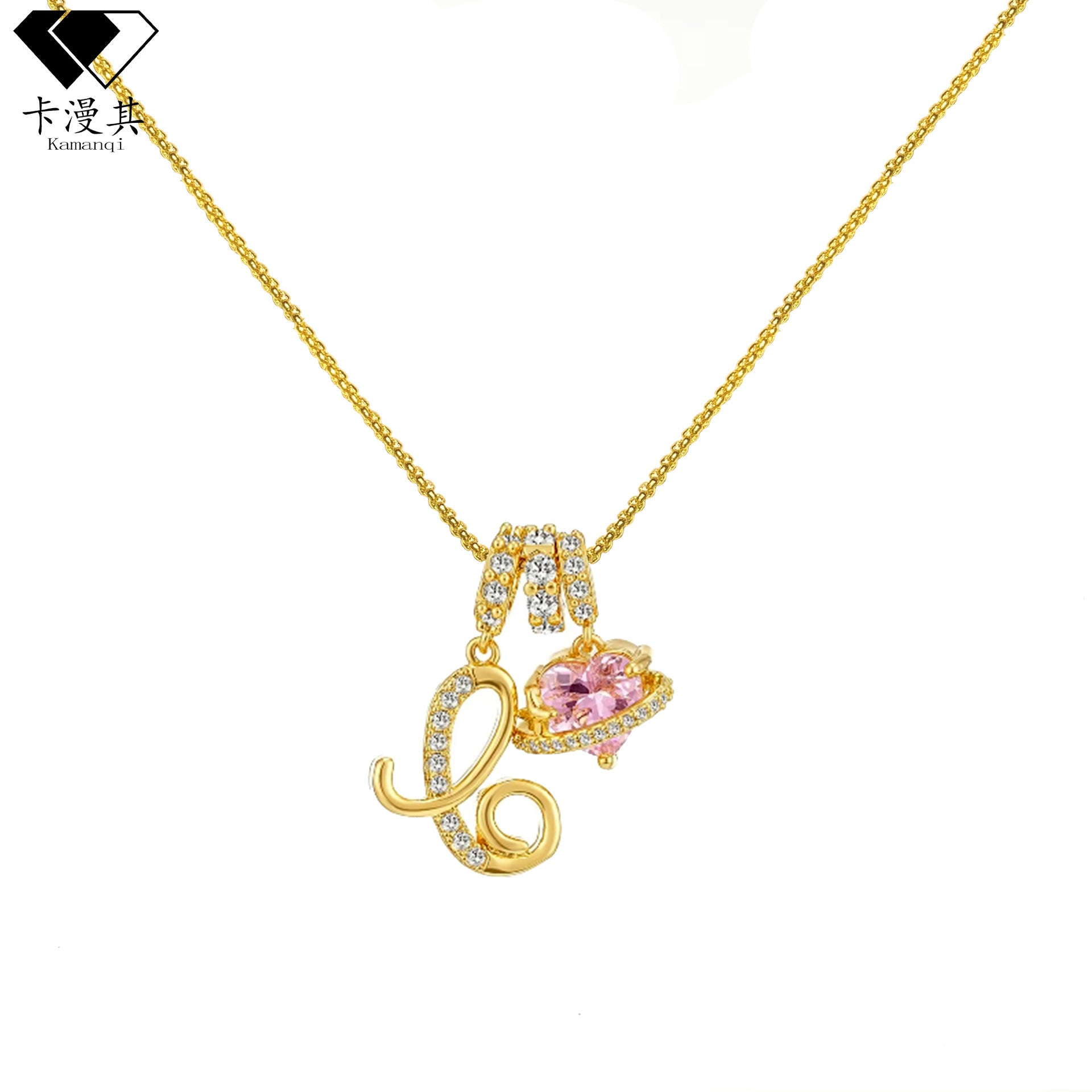 Hot-Selling Dopamine 26 English Letter Necklace Sweet Girl Accessories Light Luxury High-End Feel 