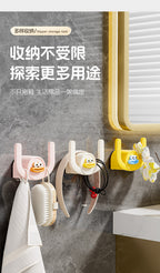 Bathroom Slipper Rack Punch-Free Bathroom Hanging Shoe Storage Fantastic Toilet Wall Slippers Rack Drain Hook 