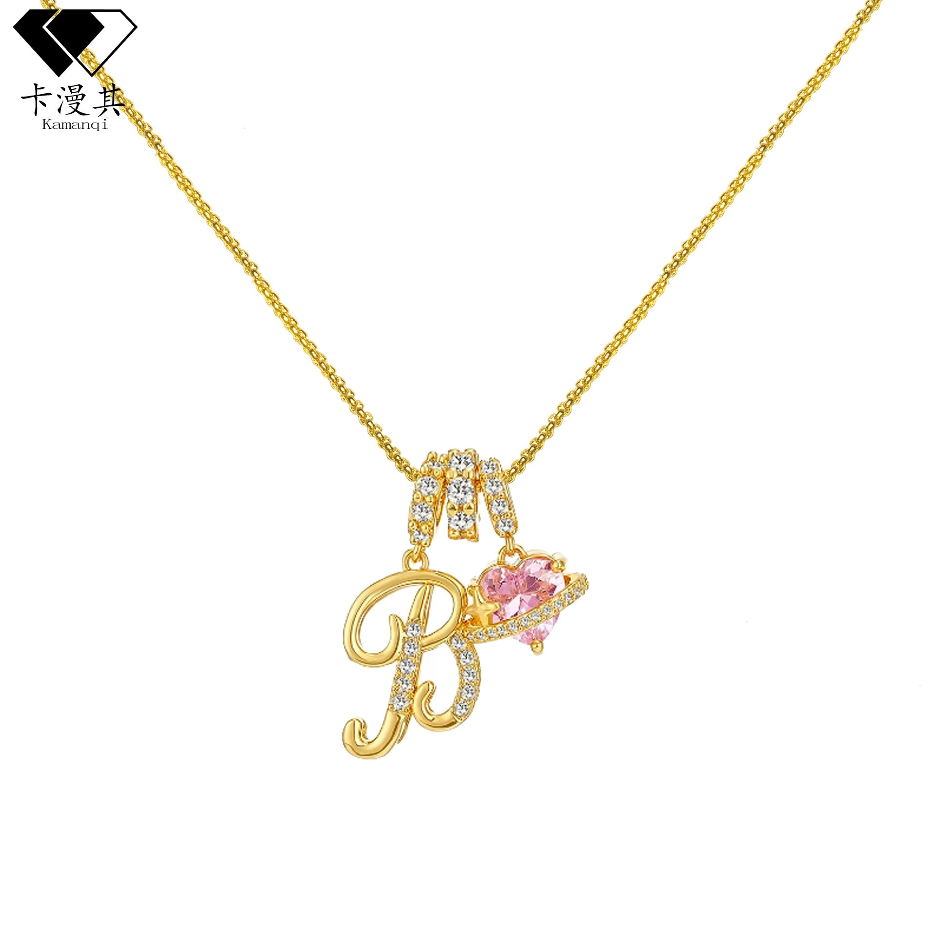 Hot-Selling Dopamine 26 English Letter Necklace Sweet Girl Accessories Light Luxury High-End Feel 