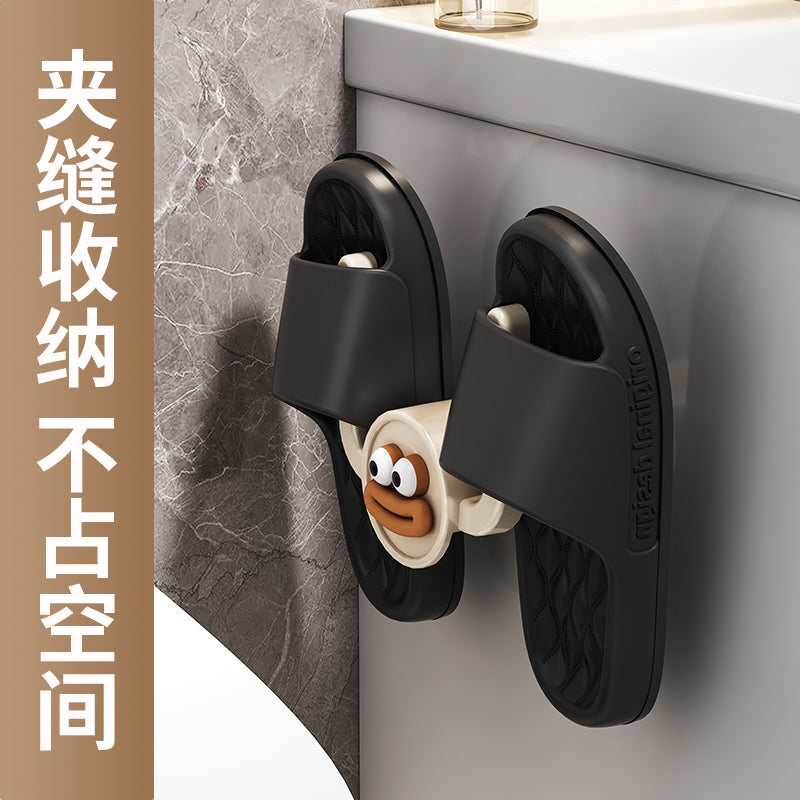 Bathroom Slipper Rack Punch-Free Bathroom Hanging Shoe Storage Fantastic Toilet Wall Slippers Rack Drain Hook 