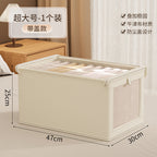 Oxford Cloth Windowed Clothing Storage Box with Lid for Home Use, Large Fabric Organizer Box, Magic Organizer 