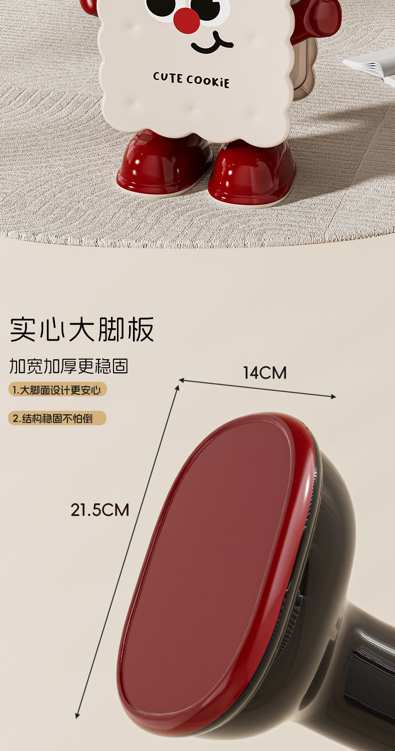 Large Capacity Household Storage Bin for Bedroom and Living Room, Cartoon Flip Lid Trash Can, Press Wheel Sanitary Bin 