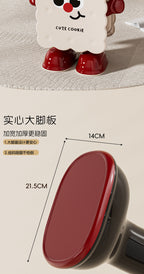 Large Capacity Household Storage Bin for Bedroom and Living Room, Cartoon Flip Lid Trash Can, Press Wheel Sanitary Bin 