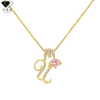 Hot-Selling Dopamine 26 English Letter Necklace Sweet Girl Accessories Light Luxury High-End Feel 