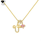 Hot-Selling Dopamine 26 English Letter Necklace Sweet Girl Accessories Light Luxury High-End Feel 