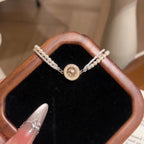 French Retro Zircon Star Pearl Bracelet Exquisite Elegant Versatile Bracelet Light Luxury High-end Feel Women's Jewelry 