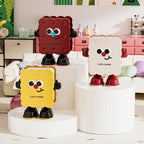 Large Capacity Household Storage Bin for Bedroom and Living Room, Cartoon Flip Lid Trash Can, Press Wheel Sanitary Bin 