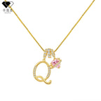 Hot-Selling Dopamine 26 English Letter Necklace Sweet Girl Accessories Light Luxury High-End Feel 
