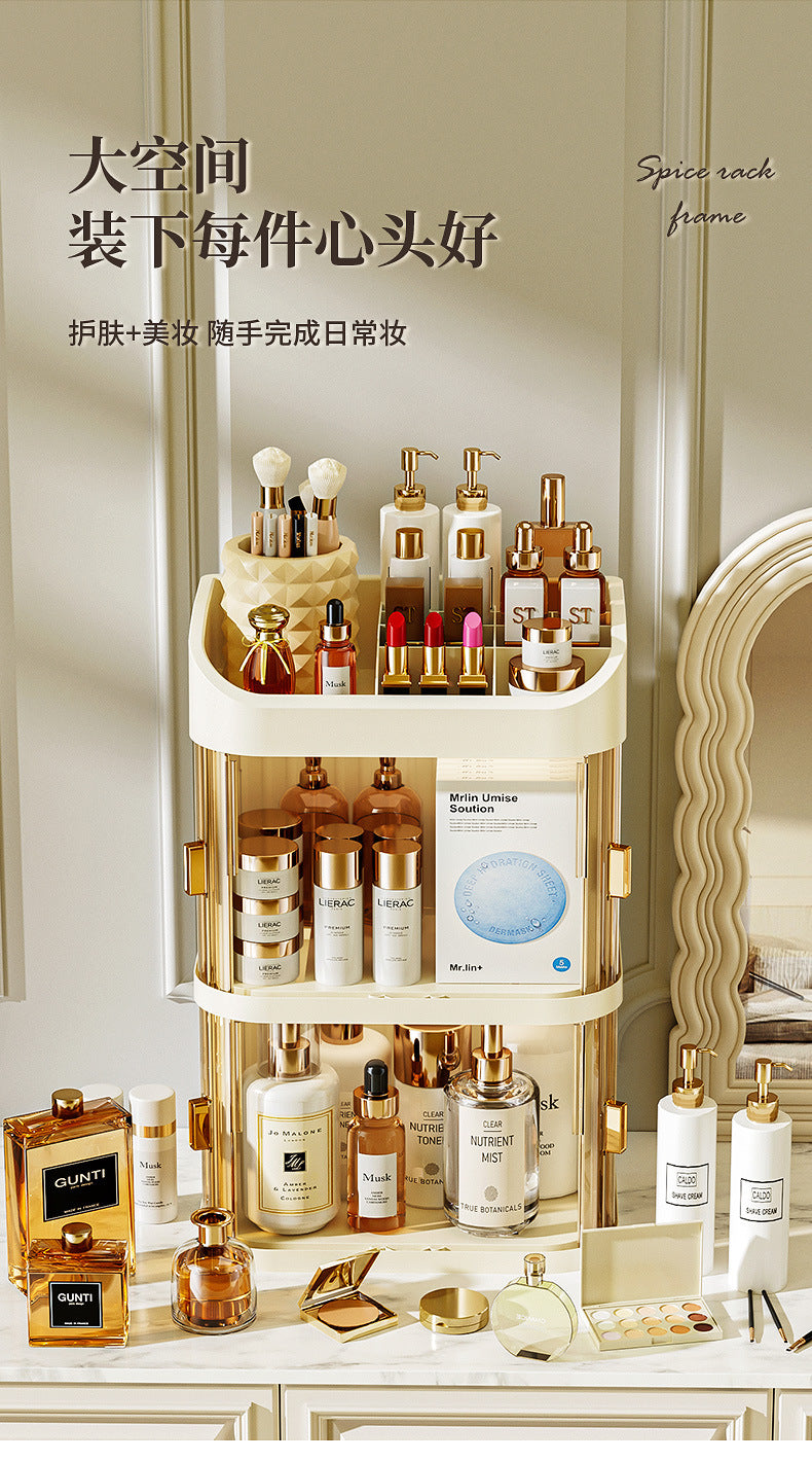 New Makeup Box Cosmetic Storage Box Drawer Desktop Storage Cabinet Dressing Table Miscellaneous Storage Box Large Capacity 