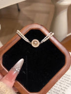 French Retro Zircon Star Pearl Bracelet Exquisite Elegant Versatile Bracelet Light Luxury High-end Feel Women's Jewelry 