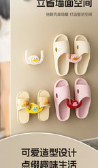 Bathroom Slipper Rack Punch-Free Bathroom Hanging Shoe Storage Fantastic Toilet Wall Slippers Rack Drain Hook 