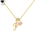 Hot-Selling Dopamine 26 English Letter Necklace Sweet Girl Accessories Light Luxury High-End Feel 