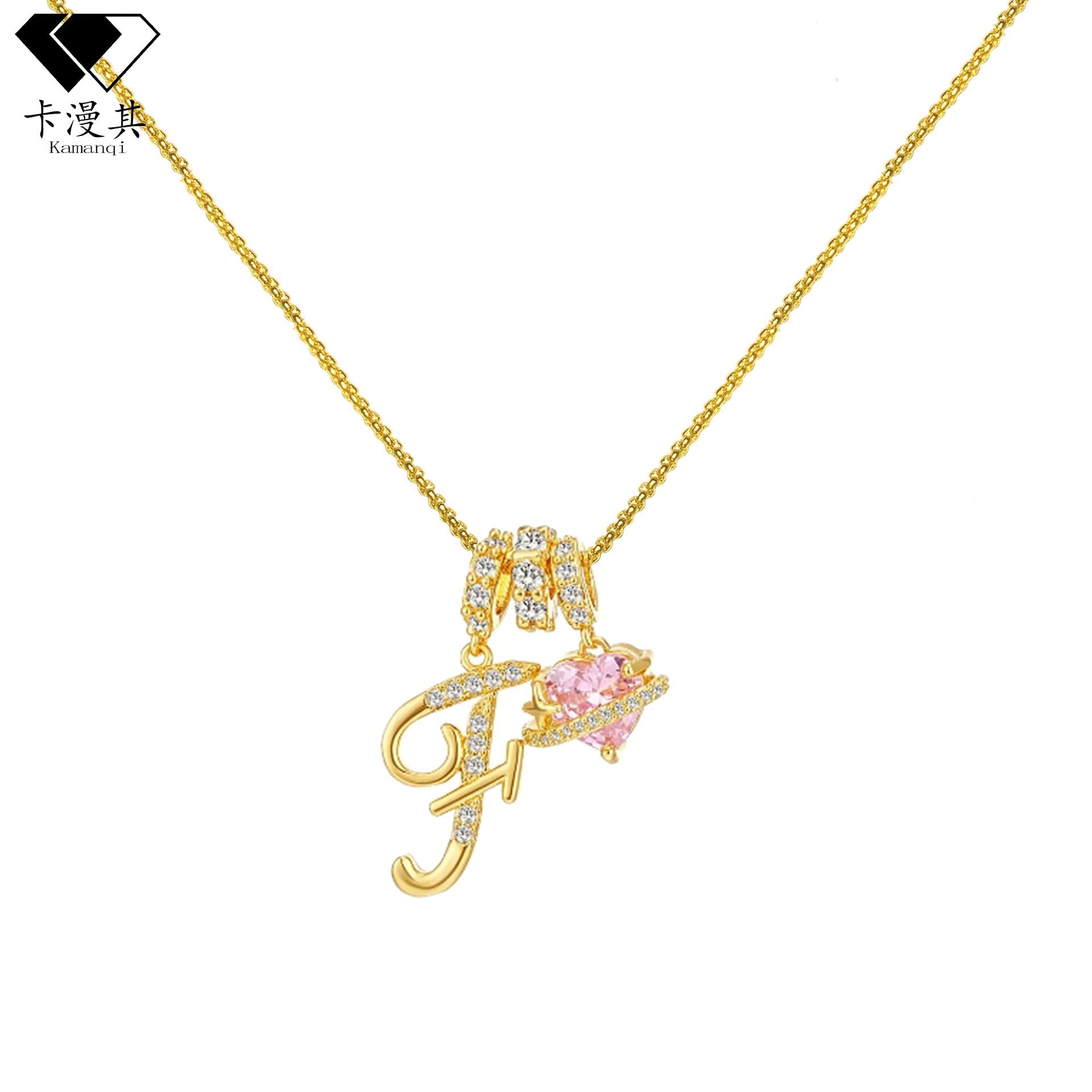 Hot-Selling Dopamine 26 English Letter Necklace Sweet Girl Accessories Light Luxury High-End Feel 
