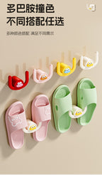 Bathroom Slipper Rack Punch-Free Bathroom Hanging Shoe Storage Fantastic Toilet Wall Slippers Rack Drain Hook 
