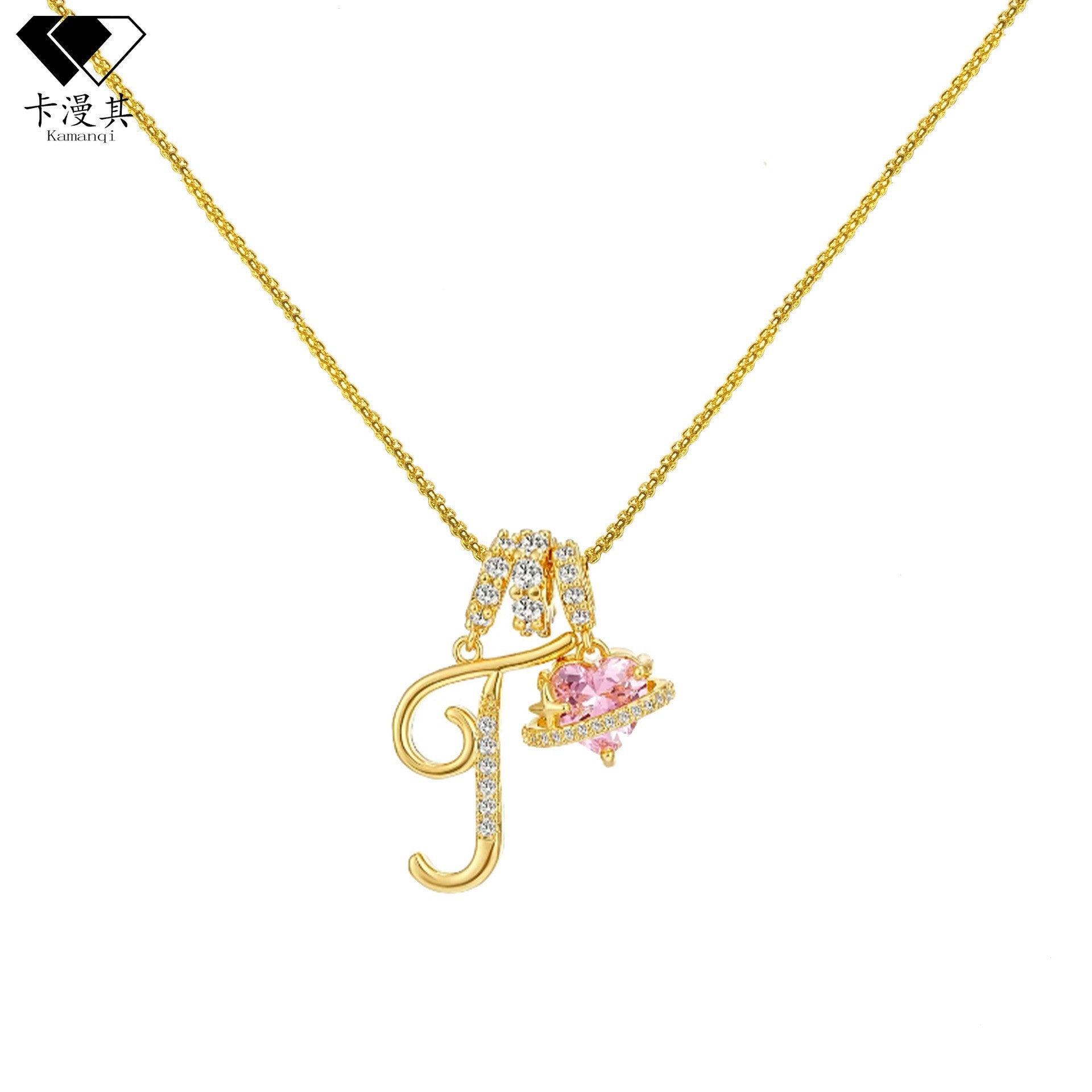Hot-Selling Dopamine 26 English Letter Necklace Sweet Girl Accessories Light Luxury High-End Feel 