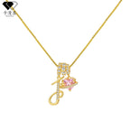 Hot-Selling Dopamine 26 English Letter Necklace Sweet Girl Accessories Light Luxury High-End Feel 