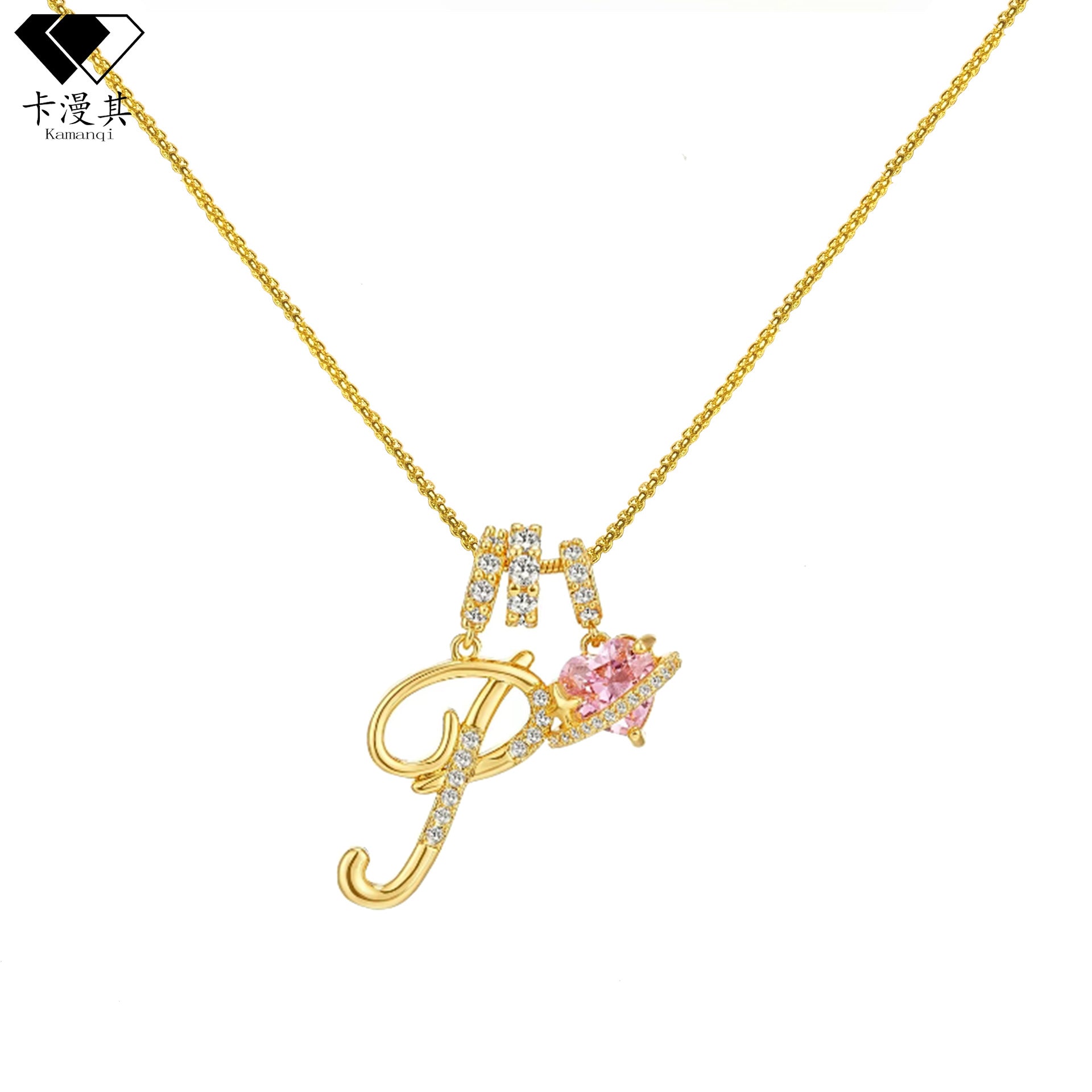 Hot-Selling Dopamine 26 English Letter Necklace Sweet Girl Accessories Light Luxury High-End Feel 