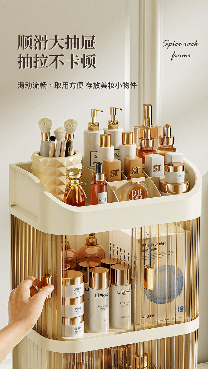 New Makeup Box Cosmetic Storage Box Drawer Desktop Storage Cabinet Dressing Table Miscellaneous Storage Box Large Capacity 