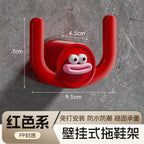 Bathroom Slipper Rack Punch-Free Bathroom Hanging Shoe Storage Fantastic Toilet Wall Slippers Rack Drain Hook 