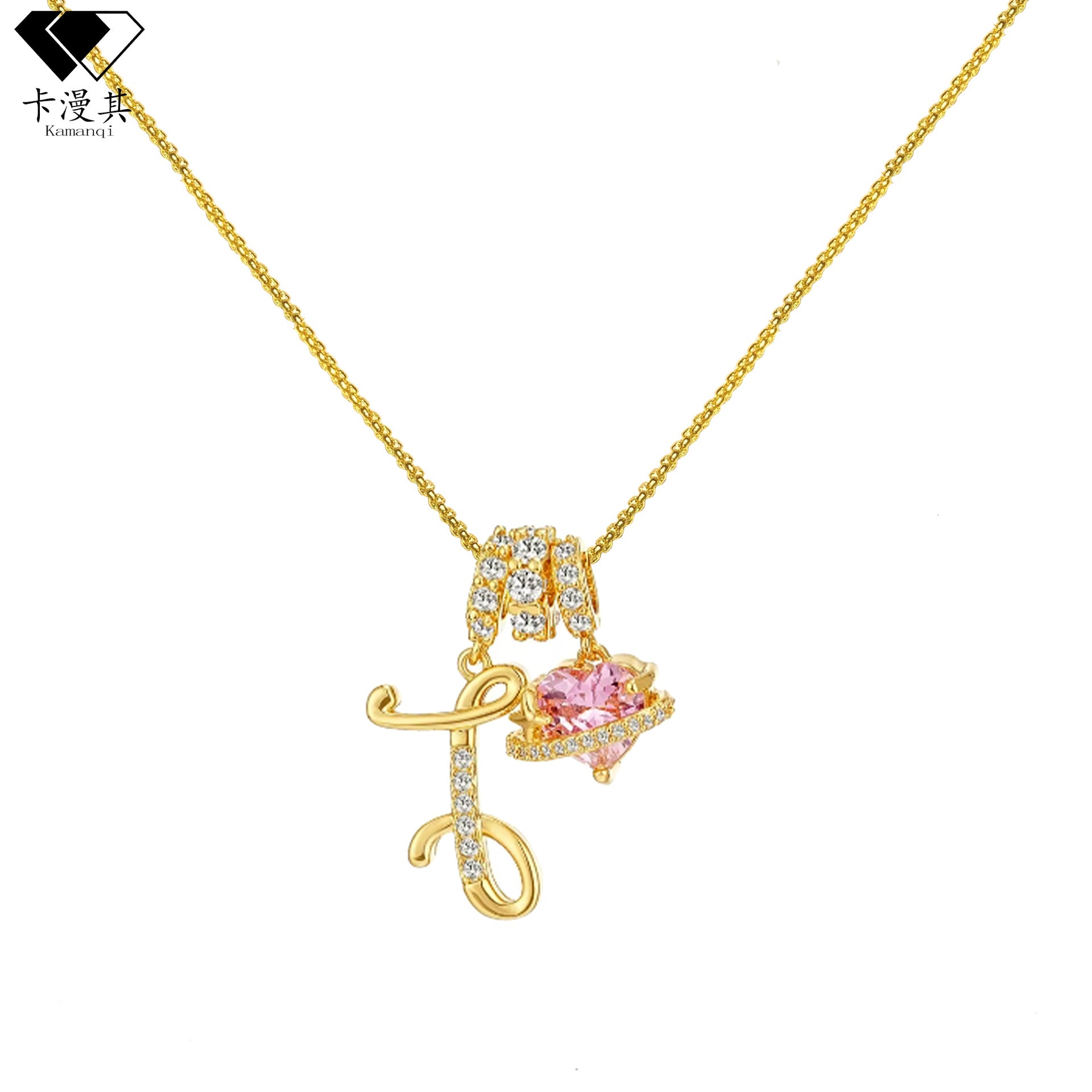 Hot-Selling Dopamine 26 English Letter Necklace Sweet Girl Accessories Light Luxury High-End Feel 