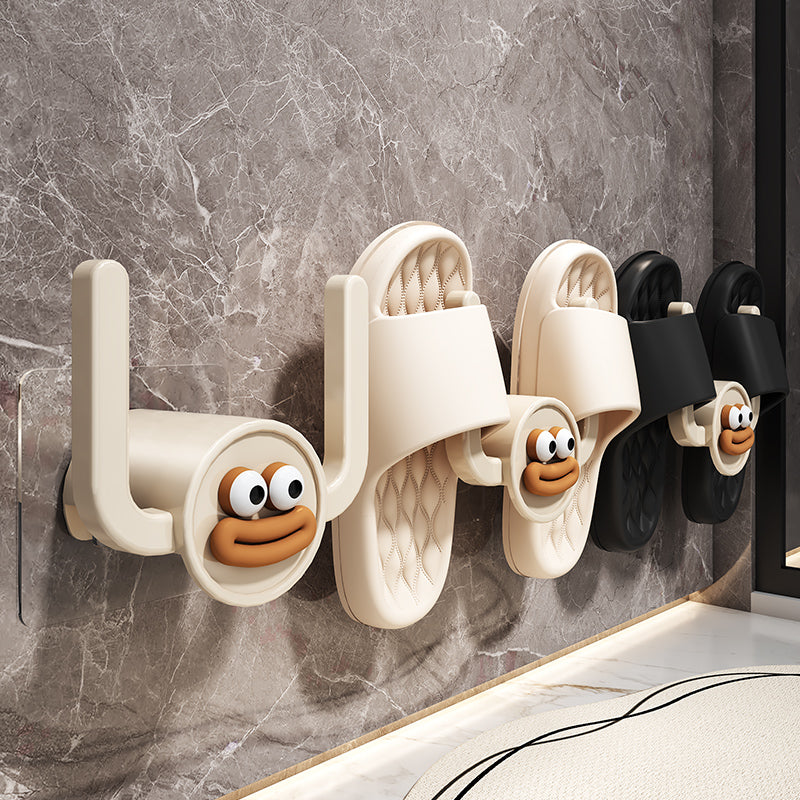 Bathroom Slipper Rack Punch-Free Bathroom Hanging Shoe Storage Fantastic Toilet Wall Slippers Rack Drain Hook 
