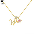 Hot-Selling Dopamine 26 English Letter Necklace Sweet Girl Accessories Light Luxury High-End Feel 